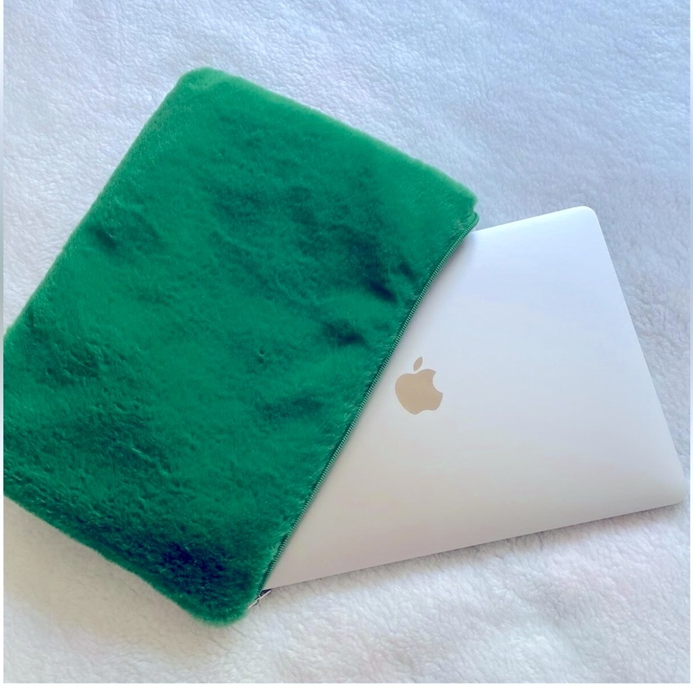 Computer bag Noted by Post It fuzzy sherpa laptop bag forrest green medium news